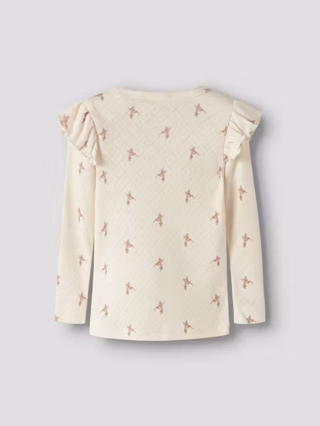 Lil'Atelier - Rachello Tyl LS Slim Top - Turtledove Bird