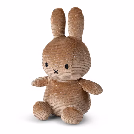 Bon Ton Toys - Miffy Bunny CO Corduroy 23cm - Sparkle Champagne