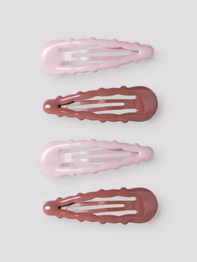 Lil'Atelier - Hanne 4 pack Hair Clips - Hushed Violet