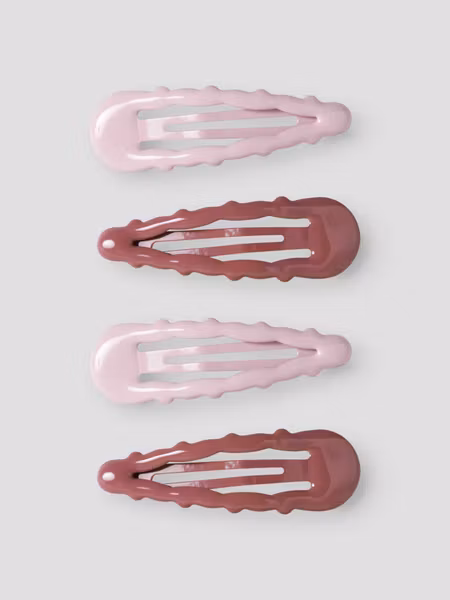 Lil'Atelier - Hanne 4 pack Hair Clips - Hushed Violet