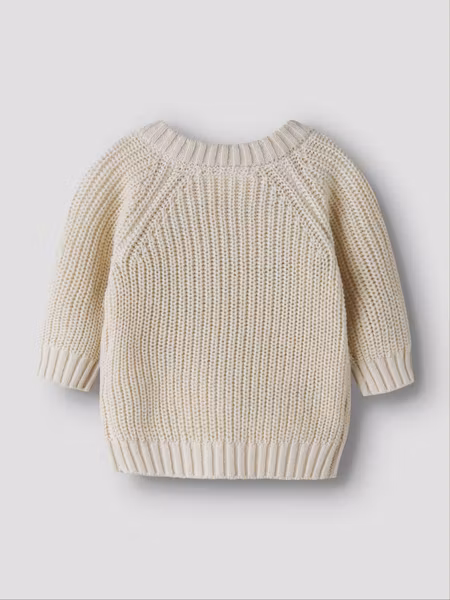 Lil'Atelier - Mio Baby LS Knit - Turtledove Let It Snow