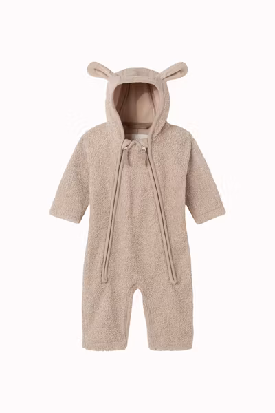 MarMar Copenhagen - Baby Oberti Suit Overal Bonded Teddy - Muddy Melange