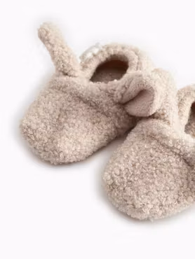 MarMar Copenhagen - Baby Abal Lamb Tofflor Bonded Teddy - Muddy Melange
