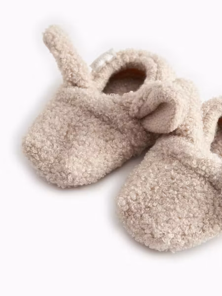 MarMar Copenhagen - Baby Abal Lamb Tofflor Bonded Teddy - Muddy Melange