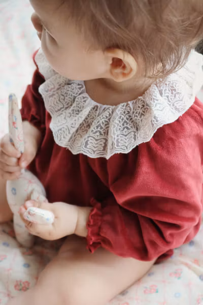 Konges Sløjd - Venola Baby Romper - Red Dahlia