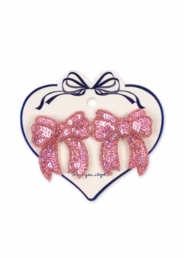Konges Sløjd - 2 pack Sequin Bow Hair Clip - Rapture Rose