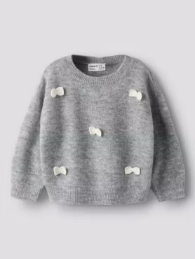 Name it - Ravi LS Knit - Grey Melange