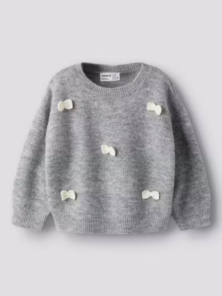 Name it - Ravi LS Knit - Grey Melange