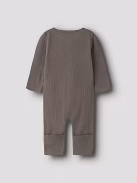 Name it - Wossa Wool Baby Rib Onesie - Morel