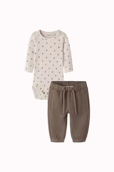 Lil'Atelier - Set Gago Kim Baby LS Slim Body Air Balloon & London Baby Sweatpants Shitake