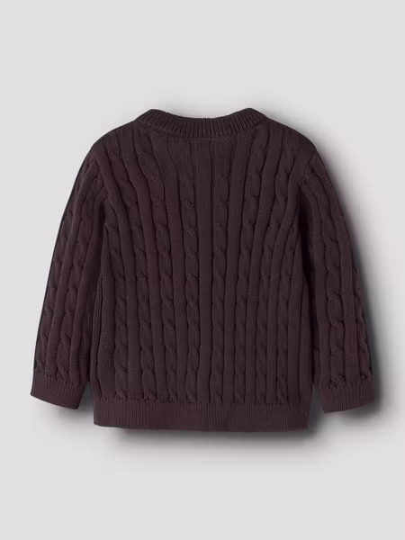 Name it - Raffat LS Knit Cardigan - Chocolate Plum