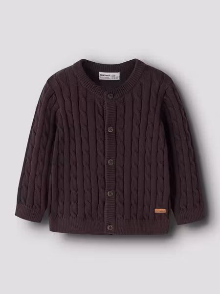 Name it - Raffat LS Knit Cardigan - Chocolate Plum