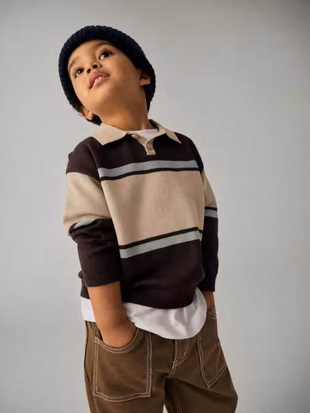 Name it - Ral LS Knit Polo - Chocolate Plum