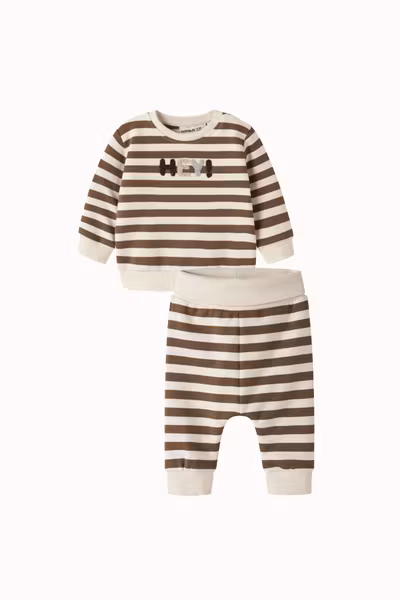 Name it - Set Rafan Baby Sweatshirt & Sweatpants - Sepia