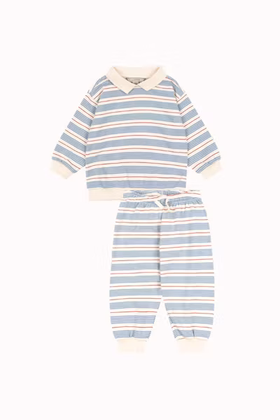 Konges Sløjd - Set Spotty Sweatshirt & Sweatpants - Tocororo Stripe