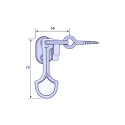 Fönsterlås 5135 med hake