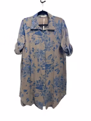 Just Skjorta Mullvad/Blå