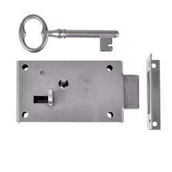 Skåpslås H med bleck 5205