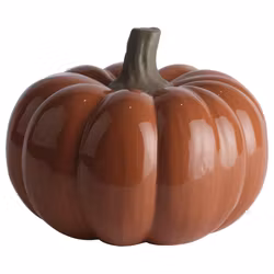 Dekorationspumpa stengods mörkorange 17,5 cm