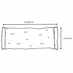 Extra stor halsduk mossgrön 100% ull