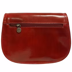 Klassisk axelväska i äkta läder svart