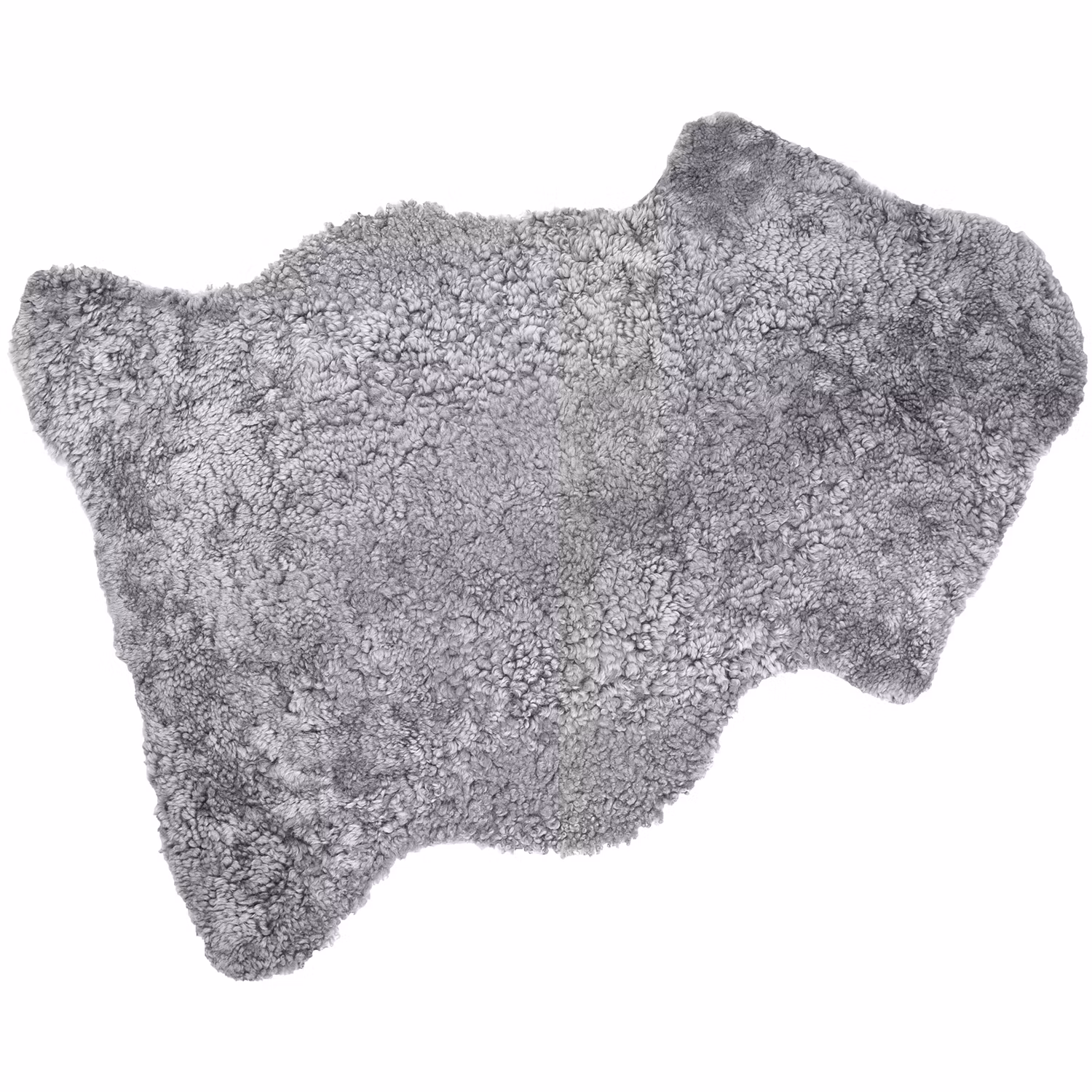 Mjuk och smålockigt ljusgråmelerat fårskinn - perfekt för soffan, sängen eller barnvagnen. Tvättbart.