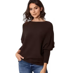 Tröja med pingvinärm viskosmix cioccolato