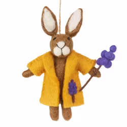 Ulldjur haren Lulu med lavendel