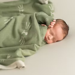 Ekologisk babyfilt Morrhår mintgrön MicuMicu