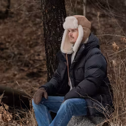 Pälsmössa fårskinn chestnut Shepherd Wengen