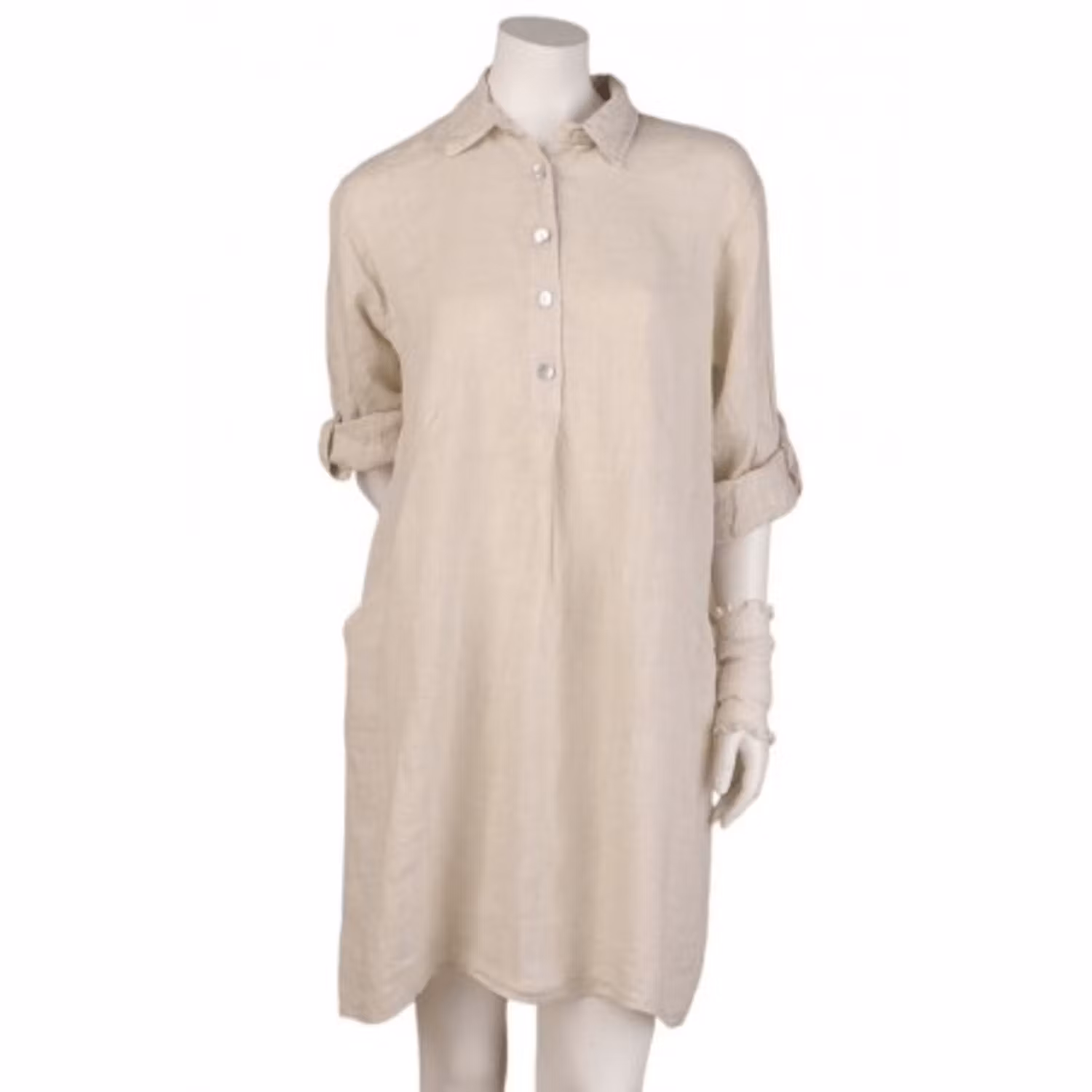 Skjortklänning linne Emilia 36-42 beige