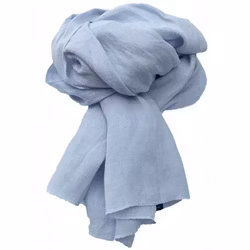 Linnesjal linnehalsduk isblå 100% lin 45x220 cm