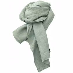 Linnesjal linnehalsduk mintgrön 100% lin 45x220 cm