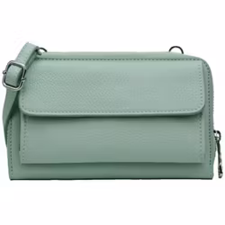 Axelremsväska/mobilväska i läder salvia