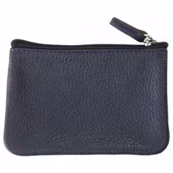 Läderbörs marinblå 10x14 cm