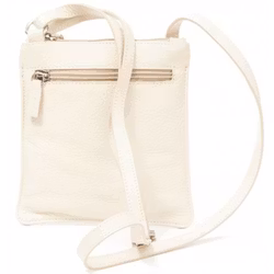 Läderväska liten creme 19x18 cm