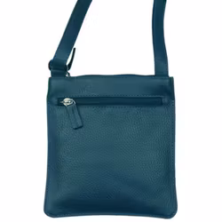 Läderväska liten petrol 19x18 cm