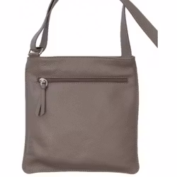 Läderväska mellan mörkbeige 25x25 cm