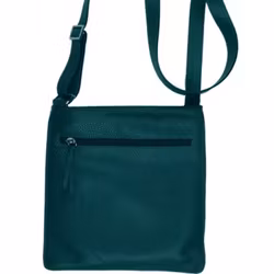 Läderväska mellan petrol 25x25 cm