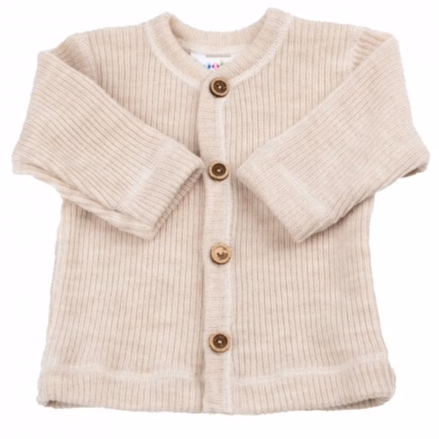 Cardigan/Kofta stickad 100% merinoull creme