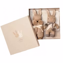 Presentförpackning snuttefilt & skallra beige