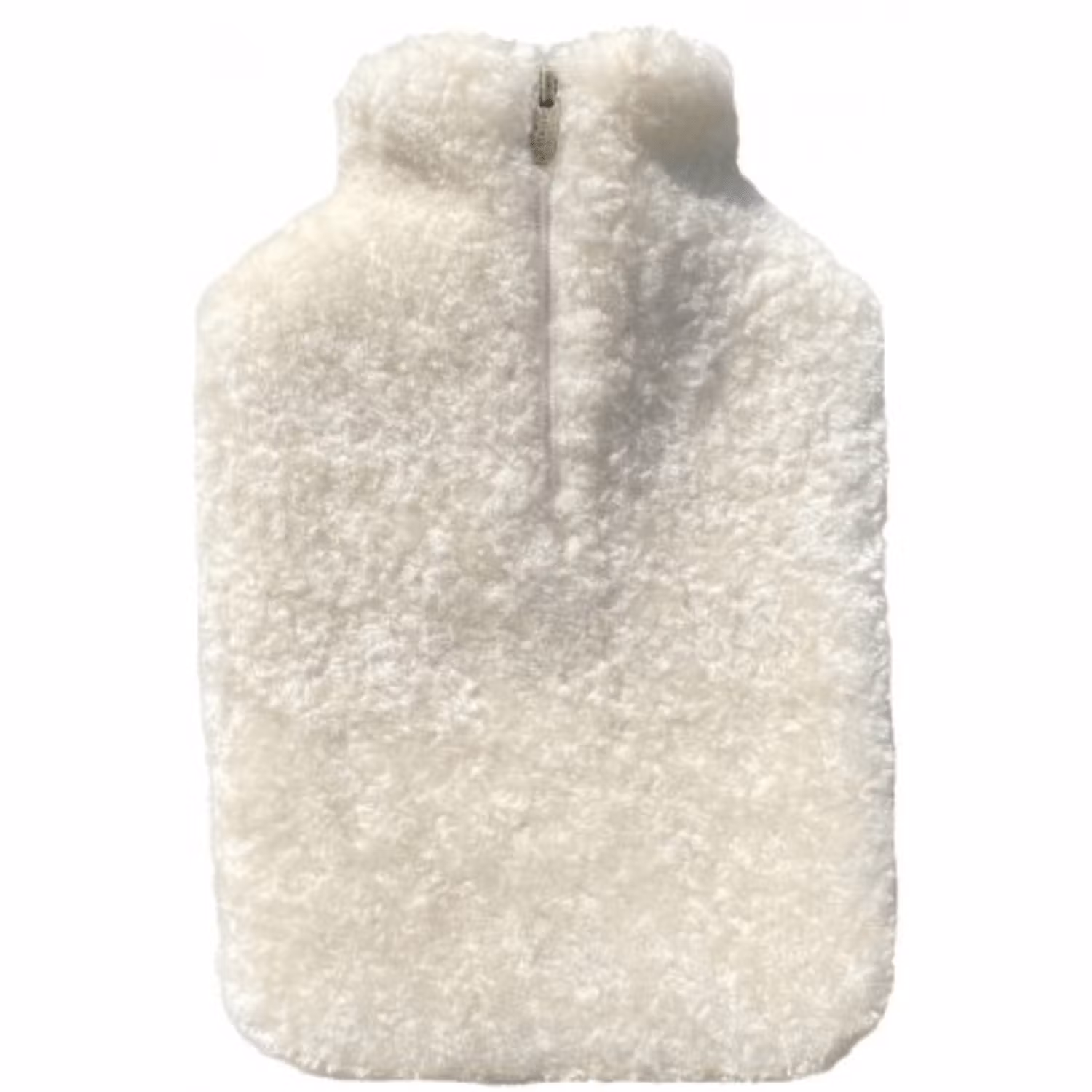 Värmeflaska med fårskinnsfodral creme