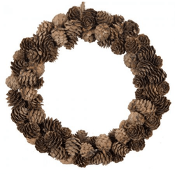 Krans av kottar 25 cm juldekoration