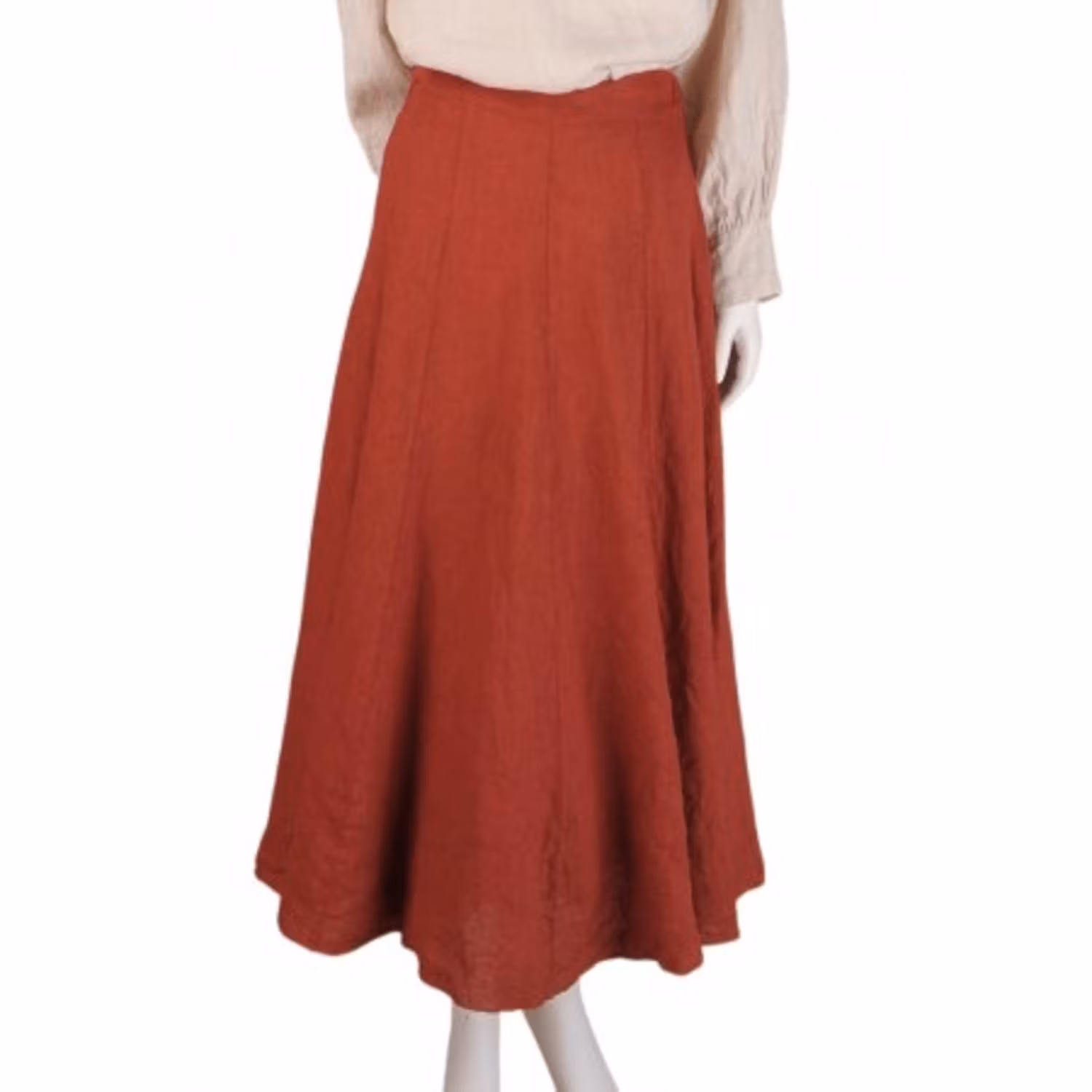 Linnekjol Luna 36-40 mattone