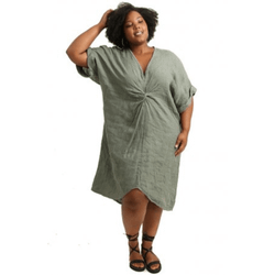 Linneklänning Teresa plus size 44-50 rosmarino