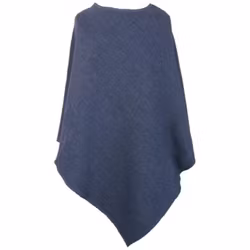 Poncho ljus blåbär ull Mariedal jacquard