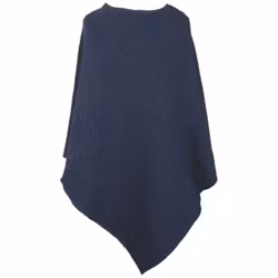Poncho mörk blåbär ull Mariedal jacquard