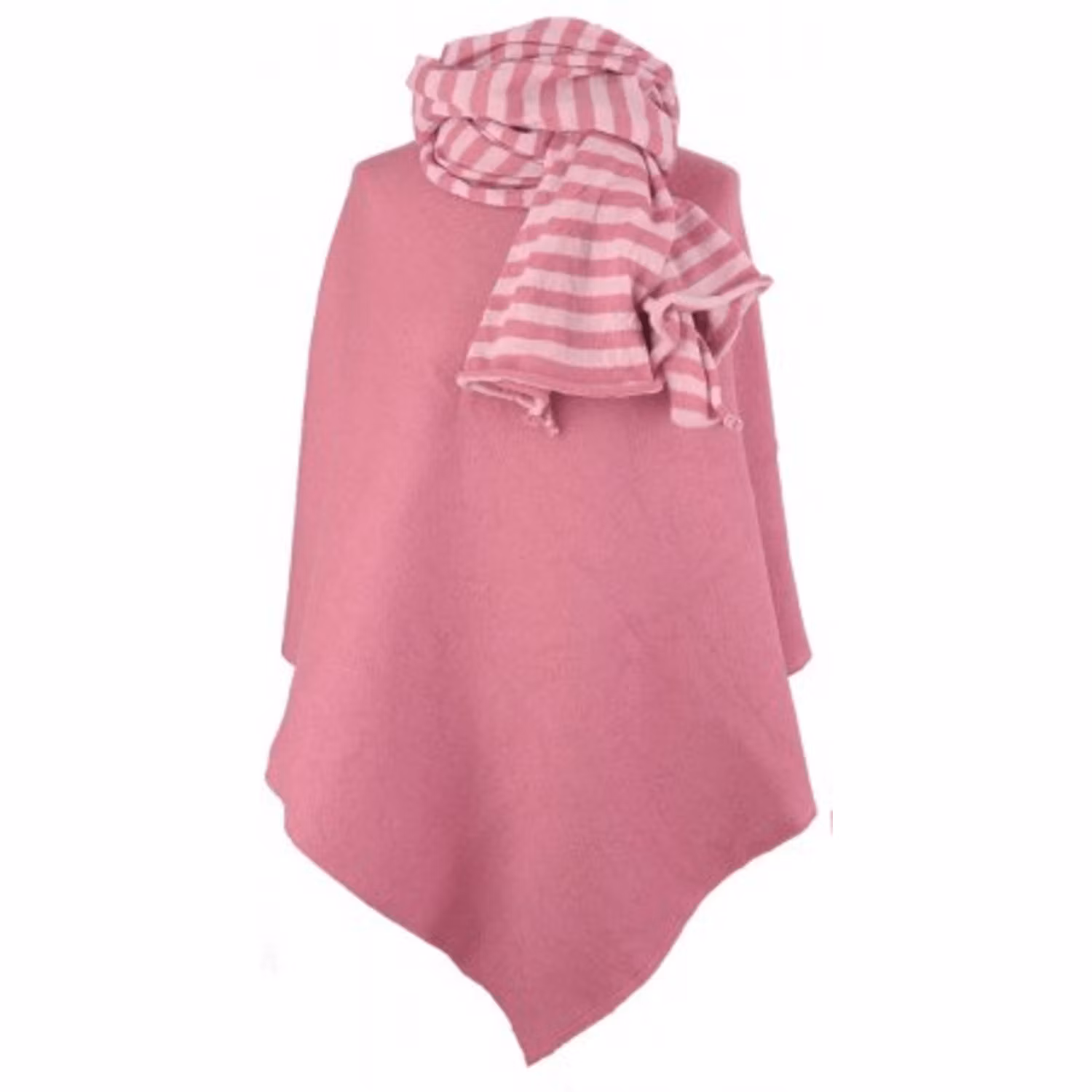 Poncho pink blush ull Mariedal jacquard