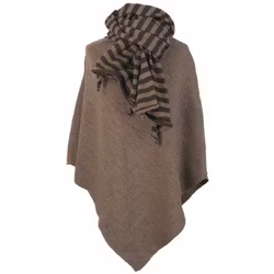 Poncho potatis ull Mariedal jacquard