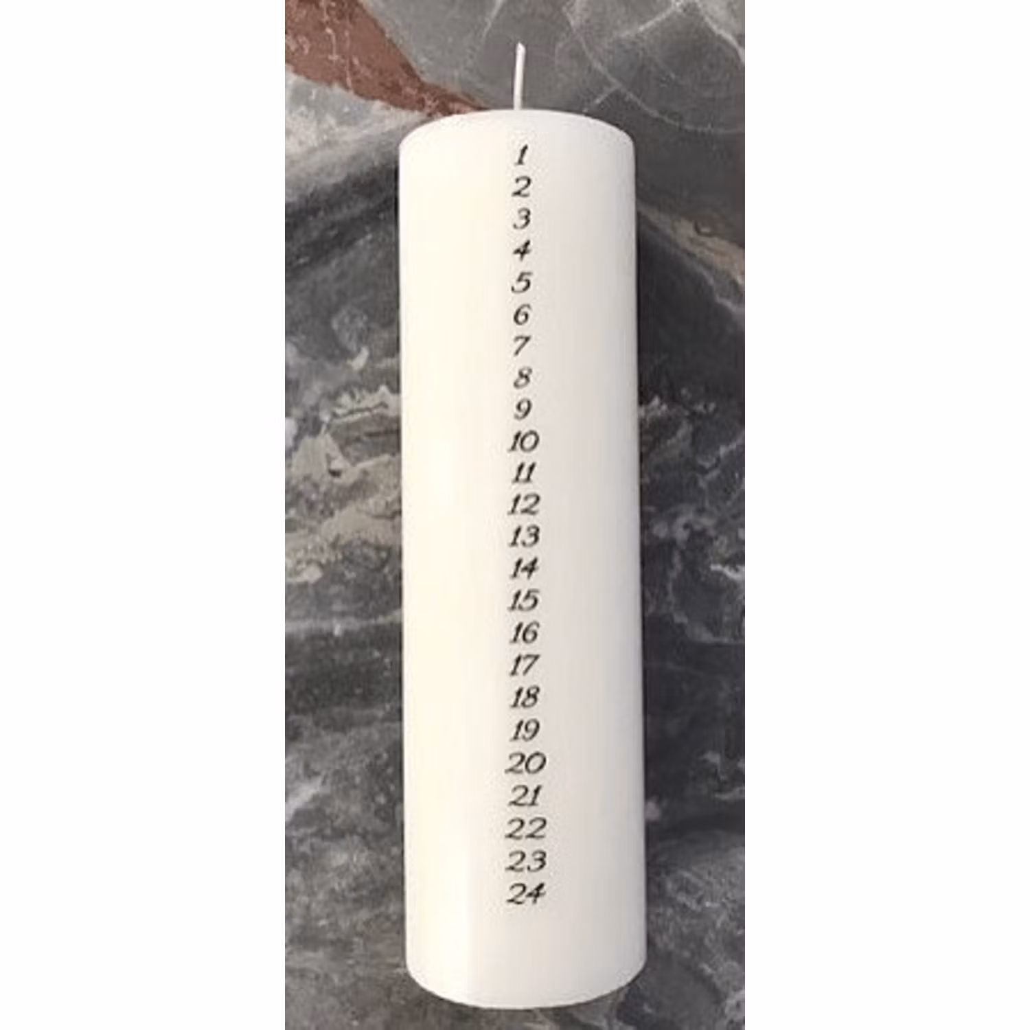 Datumljus kalenderljus stearin 6x20 cm